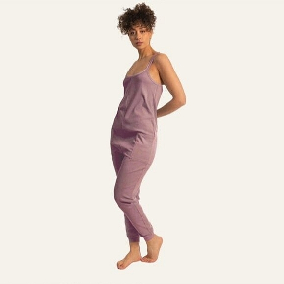 PAPER LABEL "Nicola" Jumpsuit In Hazelnut - Picture 2 of 7